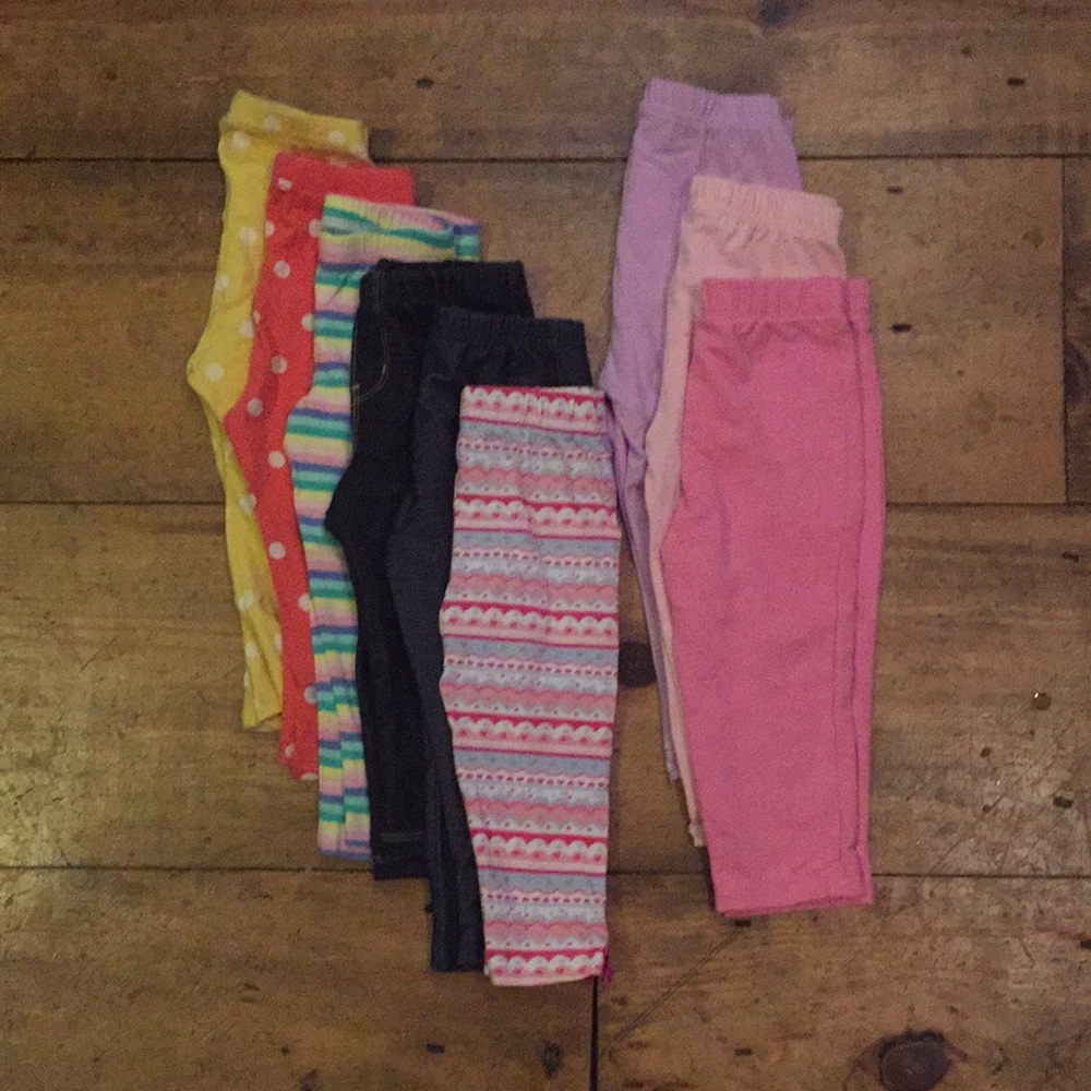 9 Pieces Baby Leggings size 18m, 24m